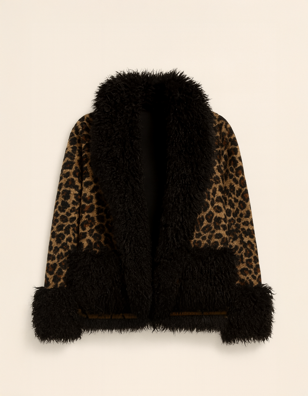 Louise Leopard Jacket | Leopard Print Jacket w/ Mongolian Trim {pre-sale}