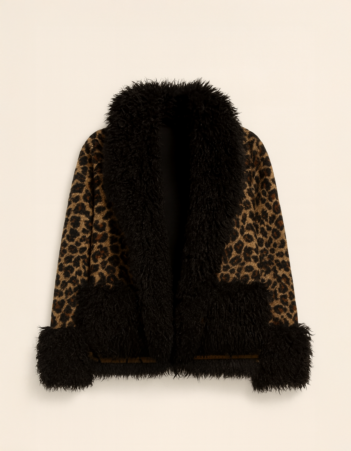 Louise Leopard Jacket | Leopard Print Jacket w/ Mongolian Trim {pre-sale}