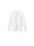 Criss Cross Cinched Waist Tie Top