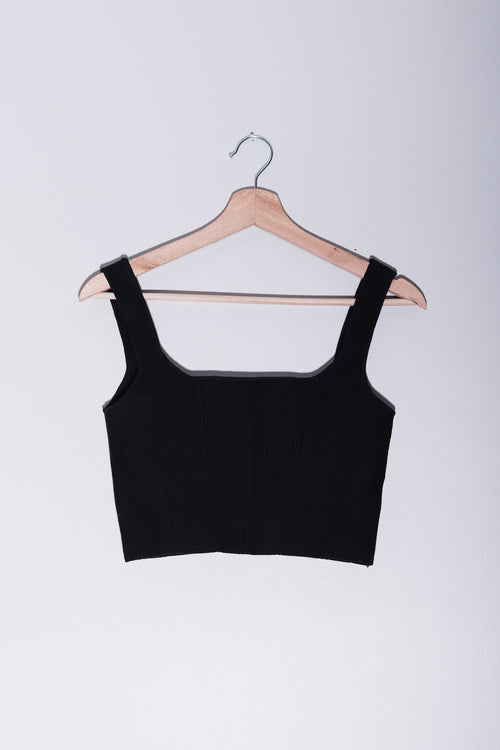Danielle Tank | Cropped Rib Knit Tank Top - Garms