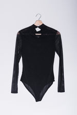 Denali Bodysuit | Mock Neck Mesh Bodysuit - Garms