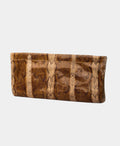 DeGroot Handbags | Brown Snake Leather Clutch Shoulder Bag