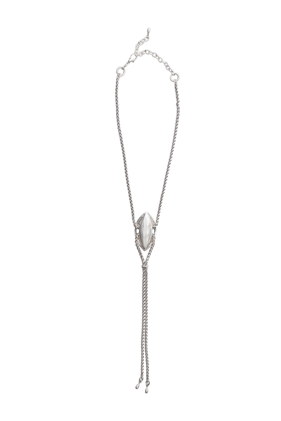 Handmade Tie Pewter Necklace