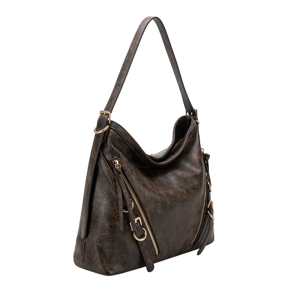 Melie Bianco | Espresso Recycled Vegan Shoulder Bag
