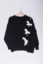 Genevieve Sweater | Bow Sweater With Cut Out Detail - Garms