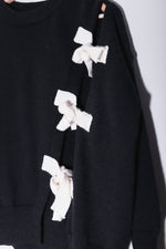 Genevieve Sweater | Bow Sweater With Cut Out Detail - Garms