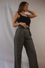 Lydia Trouser | Pinstripe Straight Leg Pants - Garms