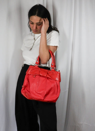 Pre - Loved Red Bow Bag - Garms