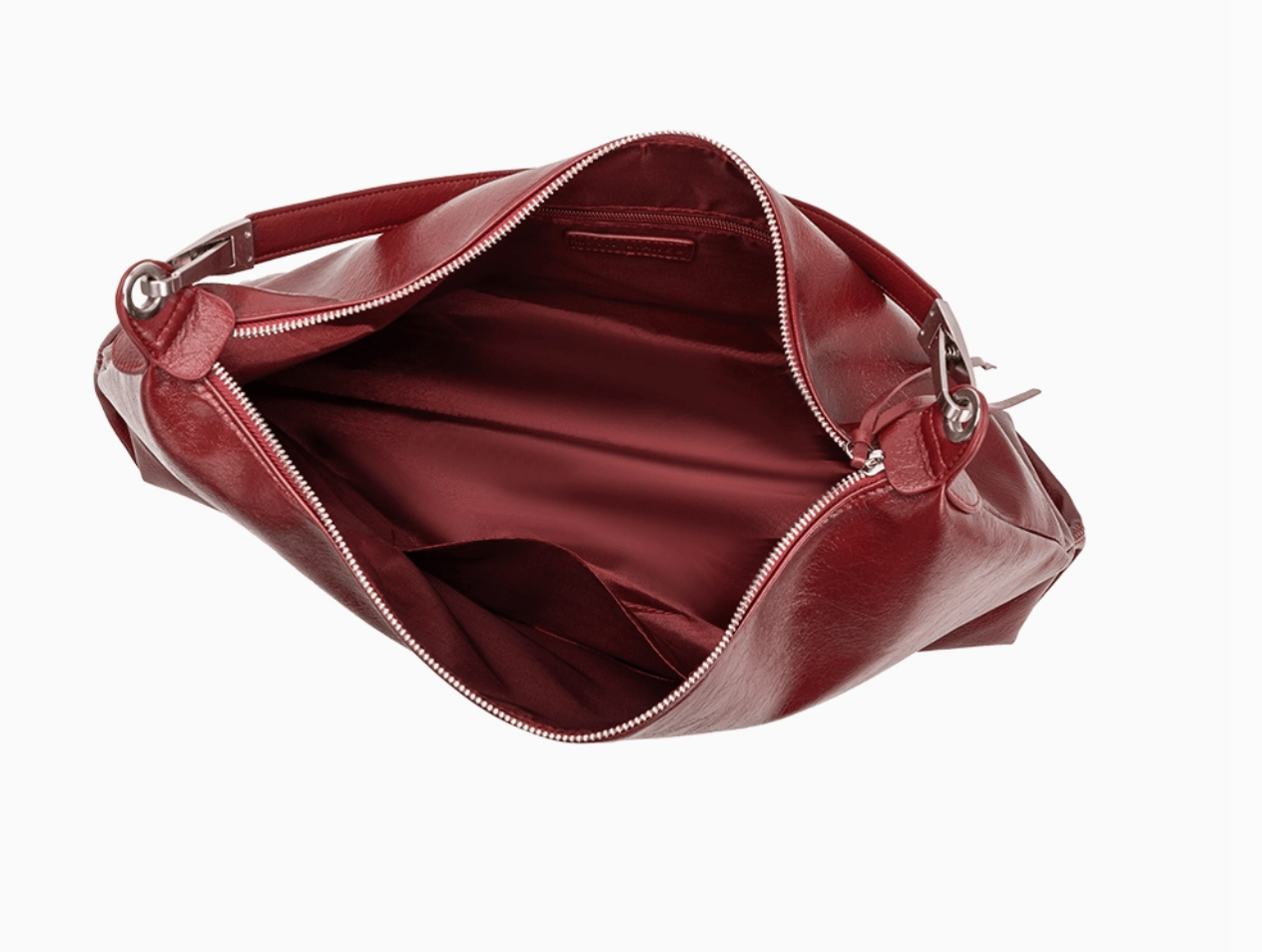 Slouch Recycled Vegan Shoulder Bag (Cherry Red/Pre - Sale) - Garms
