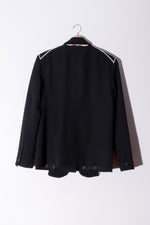 Veronica Blazer | Black Lapel Blazer with Trim Contrast - Garms